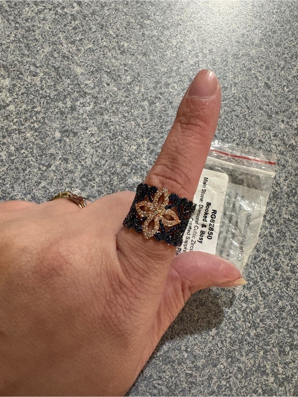 September birthday bomb party Filigree Statement Ring - Women Jewelry